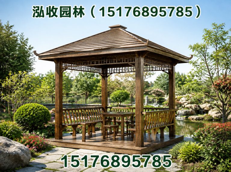 阿里防腐木凉亭展示图